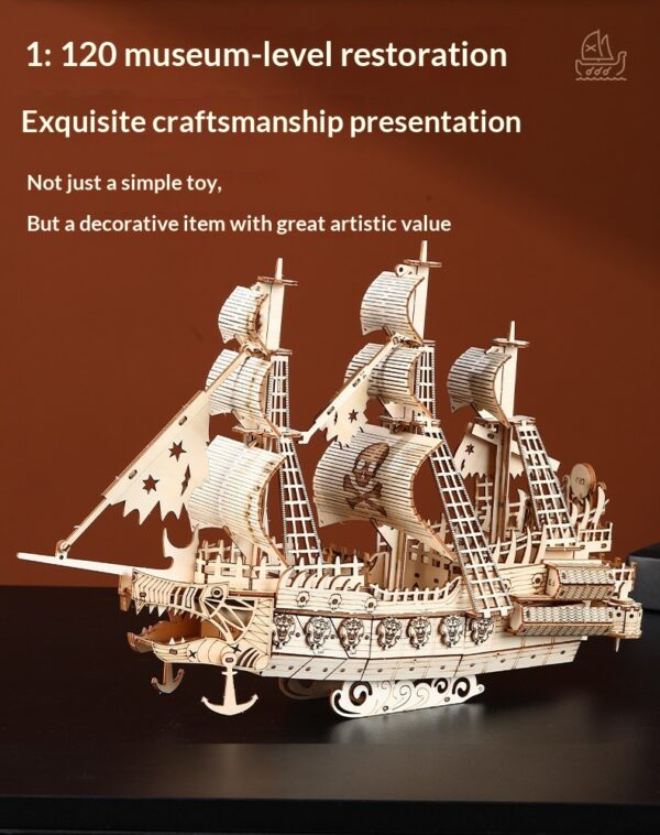 Wooden 3D Puzzle Model Of The Ship Holland In Wood - Image 17