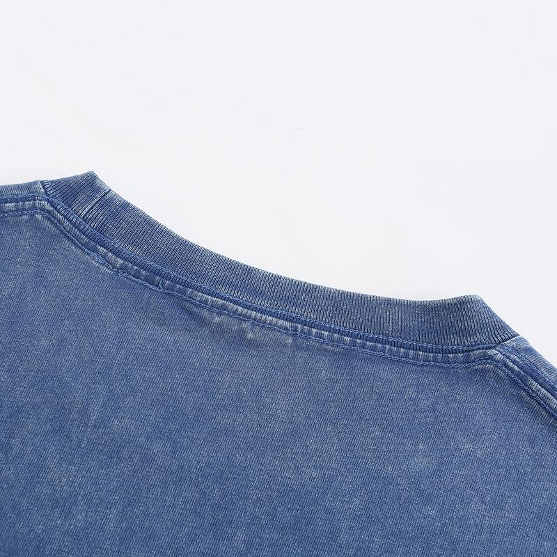 American-style Stir-fried Snowflake Batik Crewneck Short Sleeves - Image 17