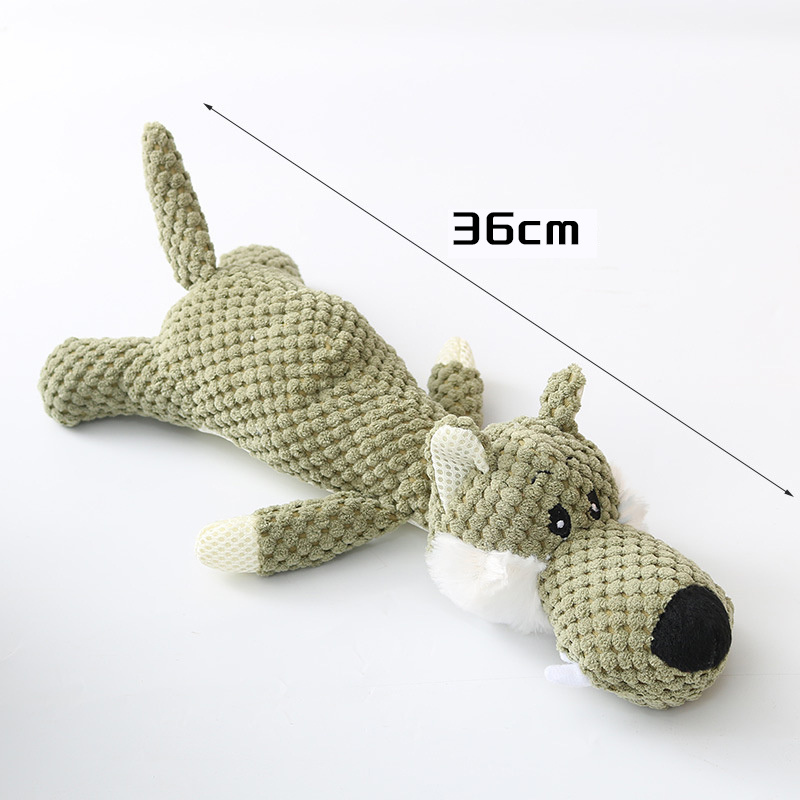 Plush Cartoon Puppy Dog Toy Pet Dog Chew Squeak Toys For Small Dogs Teeth Grinding Pet Products Dog Accessories - Image 2