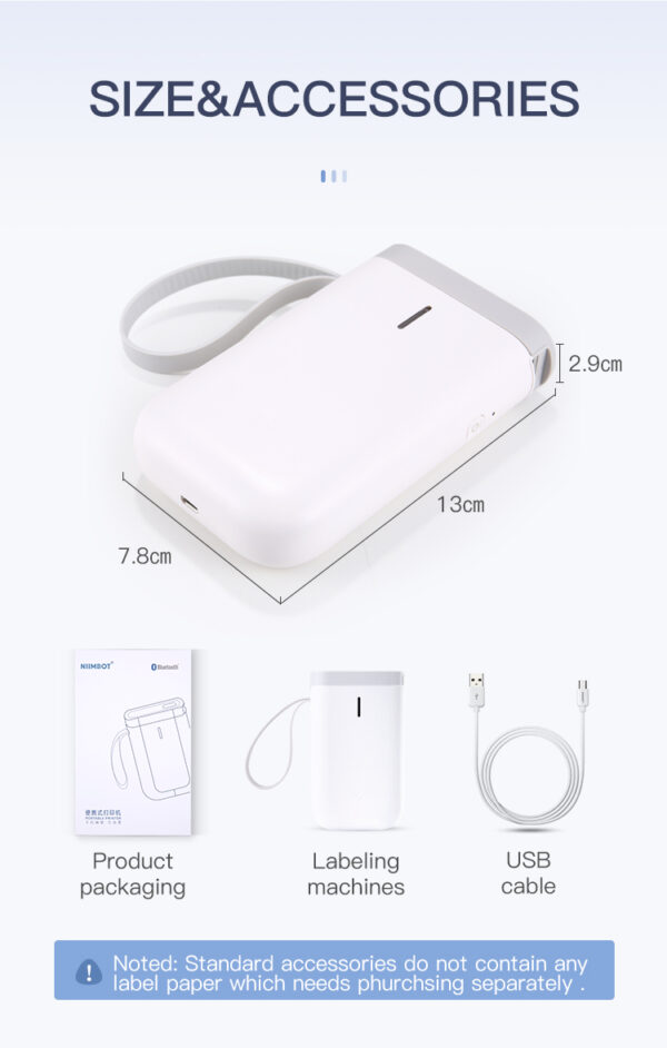 D11 Label Printer Bluetooth-compatible Household Non Drying Label Machine Fast Printing Home Use Office - Image 14