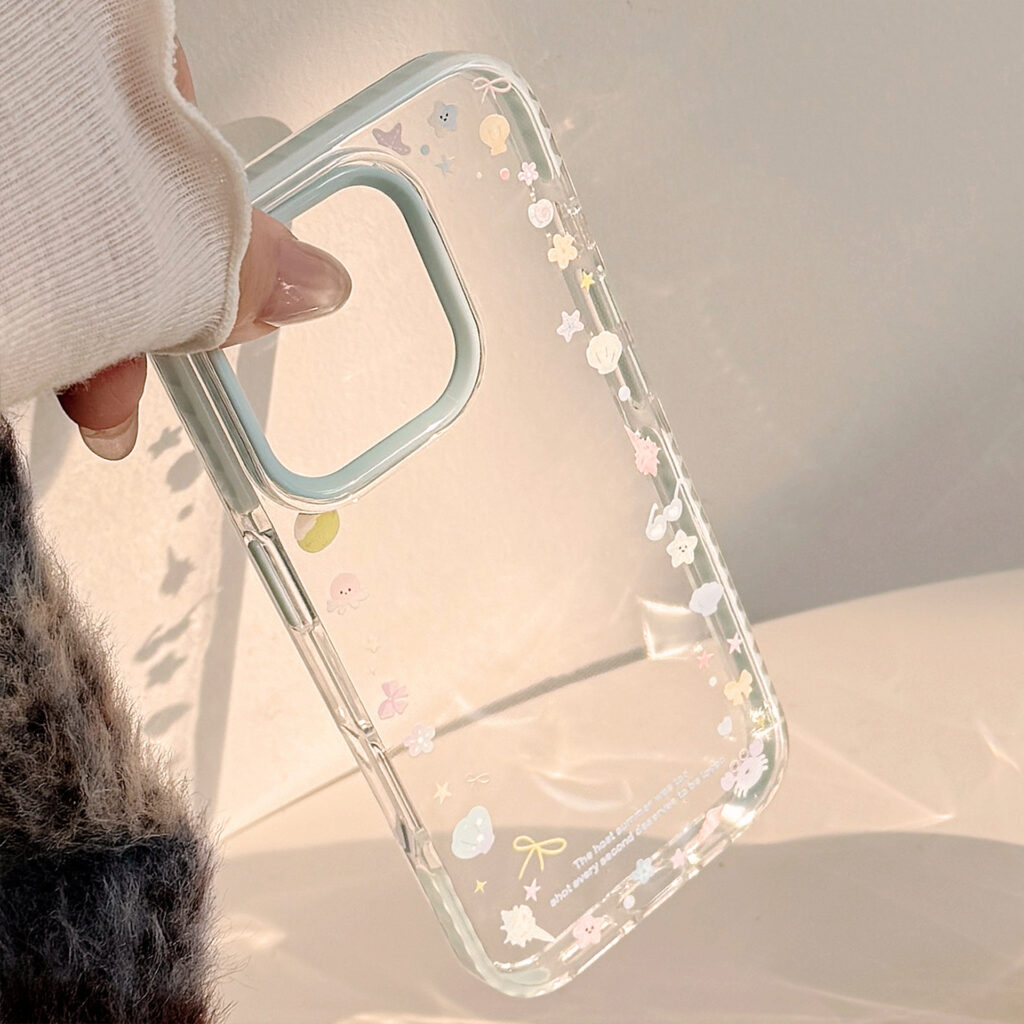 Seaside Cartoon Phone Case With A Mermaid Stand