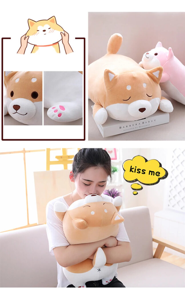 36cm 55cm Cute Fat Shiba Inu Dog Plush Toy Stuffed Soft Kawaii Animal Cartoon Pillow Lovely Gift For Kids Baby Children Gifts