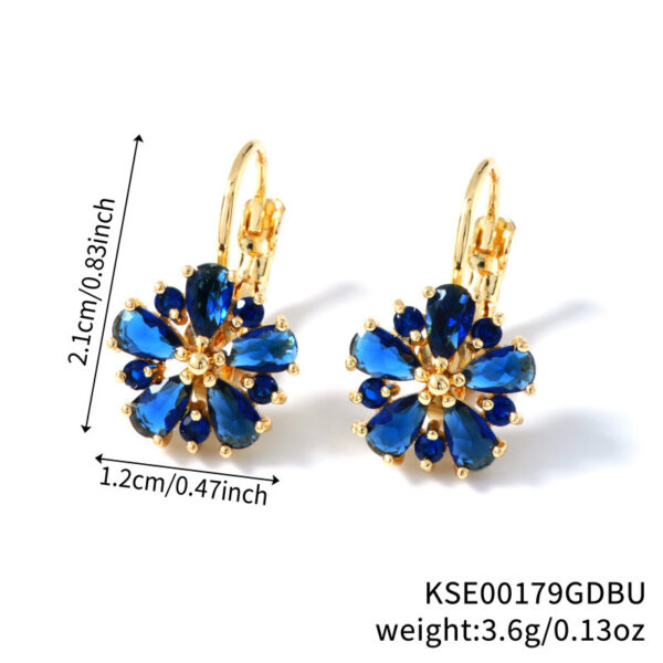 Colorful Zircon Ear Clips In Rose Gold - Image 13