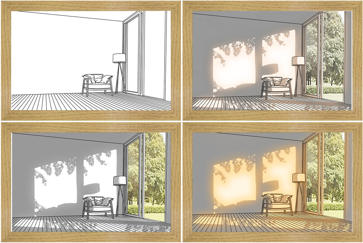 Illuminated Picture LED Decorative Light Painting Bedside Picture Style Creative Modern Simulate Sunshine Drawing Night Light Gift - Image 26