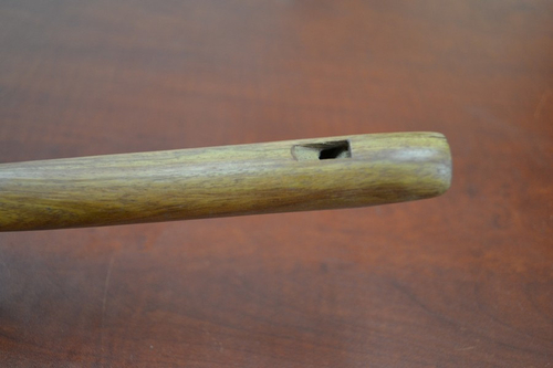 Hand Carved Brown Wood Whistle Flute 12" - Image 2