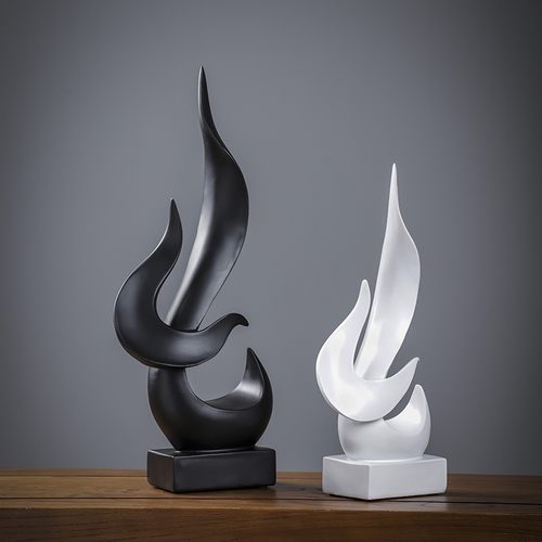 Modern Resin Flame Sculpture Fashion Living Room - Image 4
