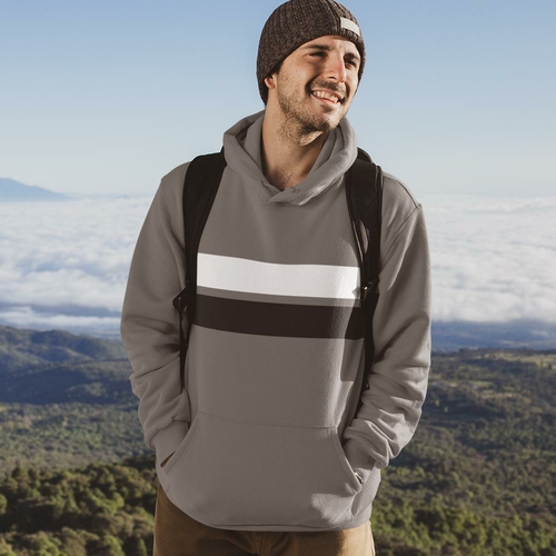 Mens Double Strip Hoodie - Image 3