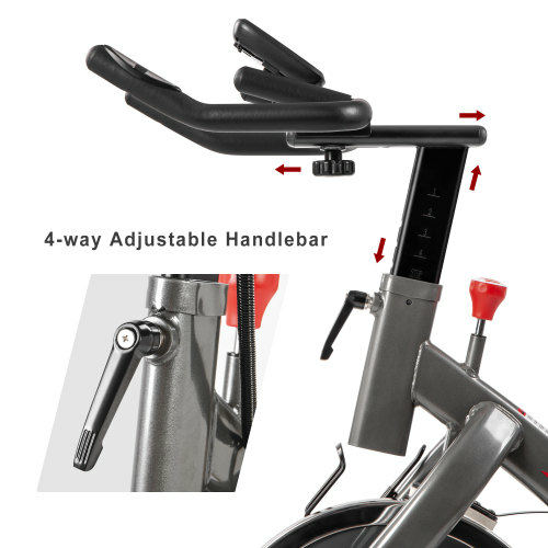 Indoor Cycling Bike 4-Way Adjustable Handlebar & Seat LCD Monitor - Image 4