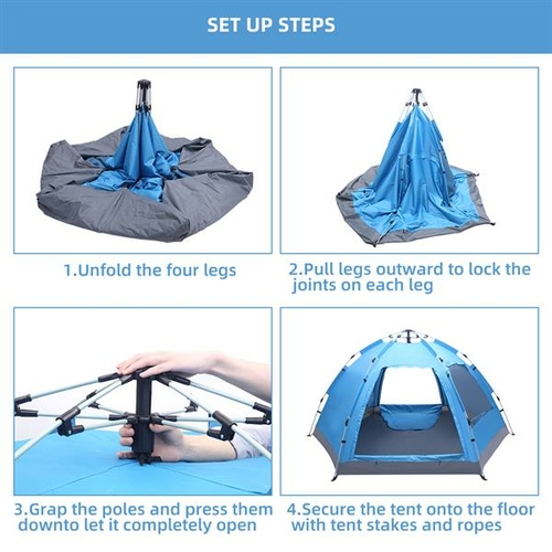Automatic Family Tent Instant Pop Up Waterproof for Camping Hiking - Image 2