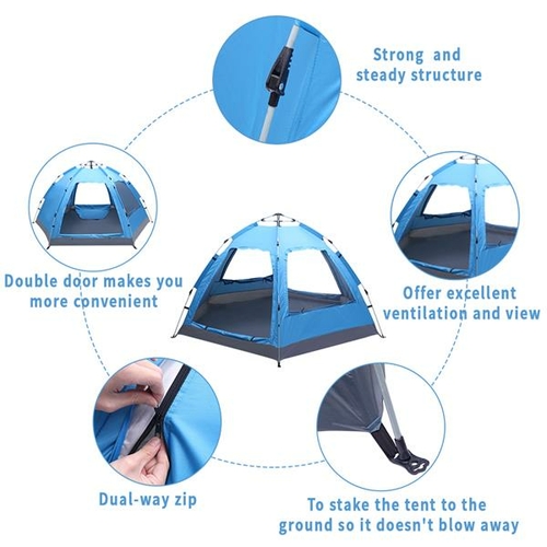 Automatic Family Tent Instant Pop Up Waterproof for Camping Hiking - Image 5