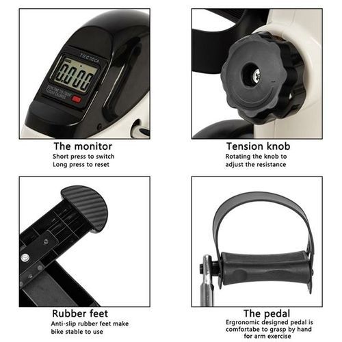 Mini Exercise Bike Portable Home Use Hands and Feet Trainer - Image 6