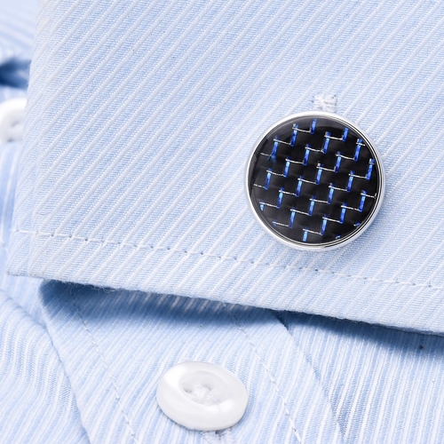 Carbon Fibre Cufflinks and Stickpin Set - Image 3
