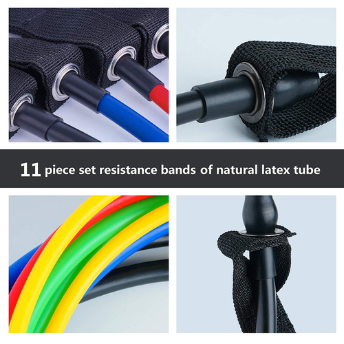 11Pcs Fitness Equipment Resistance Band Set - Image 4
