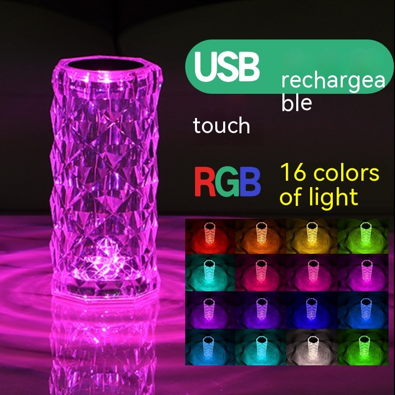 Crystal Rose Lamp Atmosphere Creative Led Table Lamp - Image 9