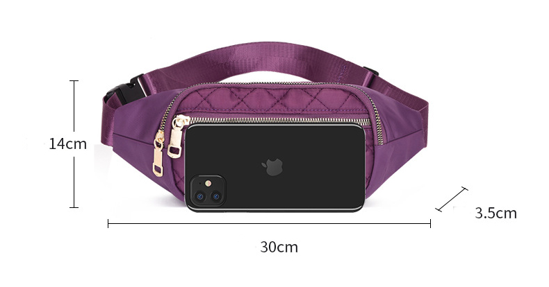 Rhombus Fanny Packs For Women Crossbody Waist Bags For Sports Hiking Cycling Running