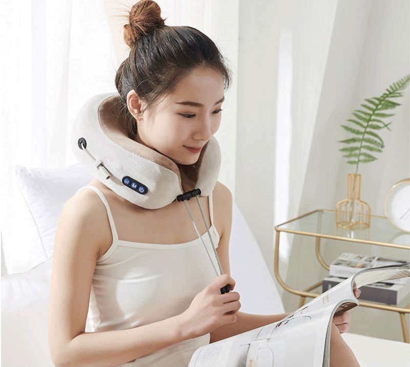 U Shaped Massage Pillow Neck Massage Device Electric Neck Massager Apparatus Shoulder Back Cervical Massager For Body Relaxation - Image 1