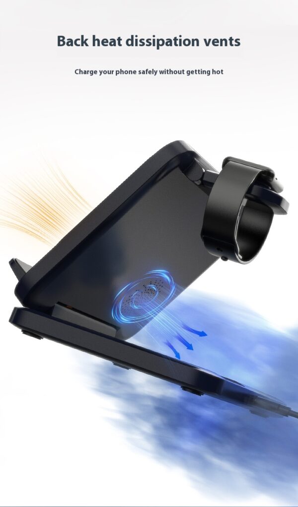 15W Wireless Chargers Stand 5 In1 LED Digital Alarm Clock Fast Charging Dock Station - Image 17
