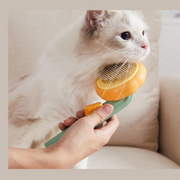 New Pet Cat Brush Hot Selling Hand-held Steel Wire Self-cleaning Comb Looper For Hair Removal - Image 14