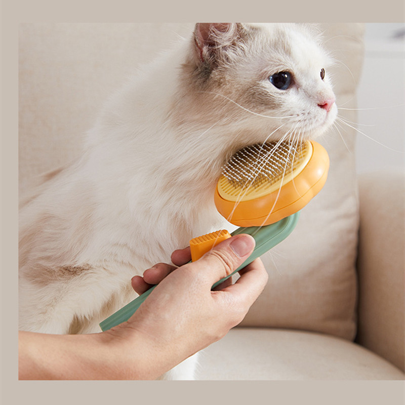 New Pet Cat Brush Hot Selling Hand-held Steel Wire Self-cleaning Comb Looper For Hair Removal - Image 14
