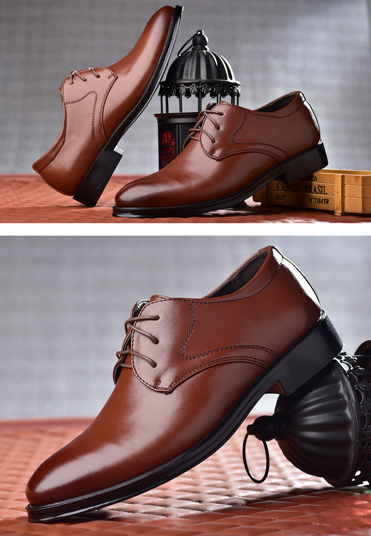 Black Shoes With Pointed Toe For Men - Image 9