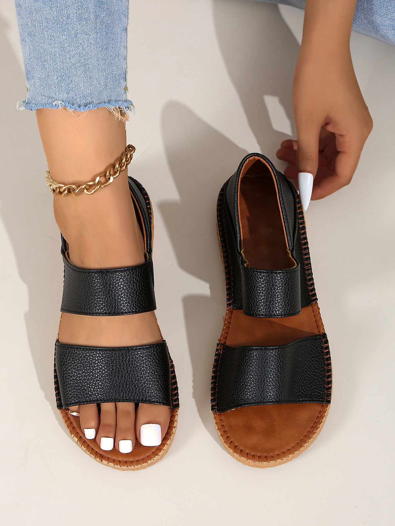 New Fairy-style Flat Soft Soled Sandals - Image 20