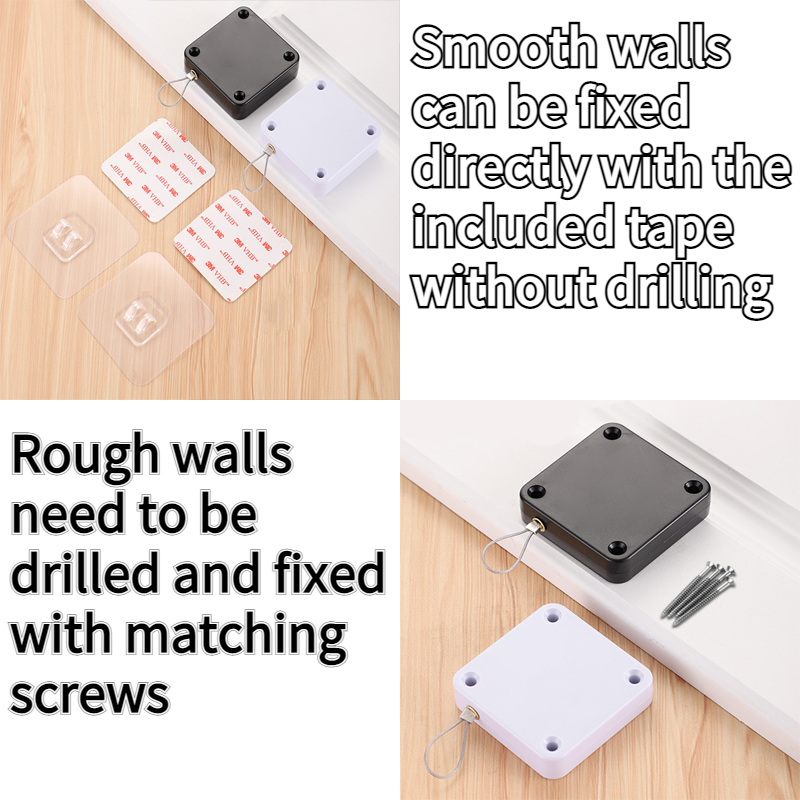 Automatic Door Closer Punch-Free Soft Close Door Closers For Sliding Door Glass Door 500g-1000g Tension Closing Device - Image 17