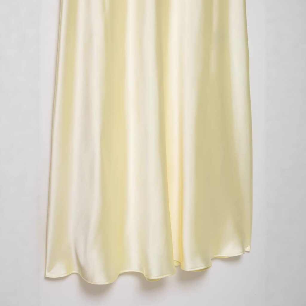 Womens Bow-Decorated Satin-Feel Dress