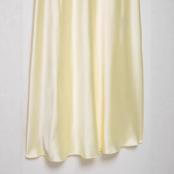 Womens Bow-Decorated Satin-Feel Dress - Image 5