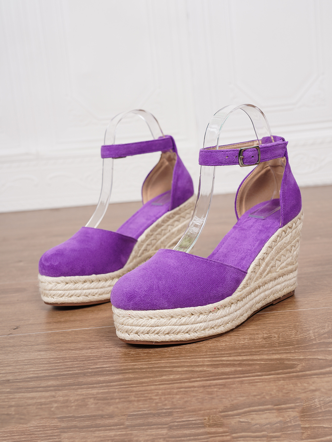 Platform Espadrille Sandals With Ankle Strap - Image 33