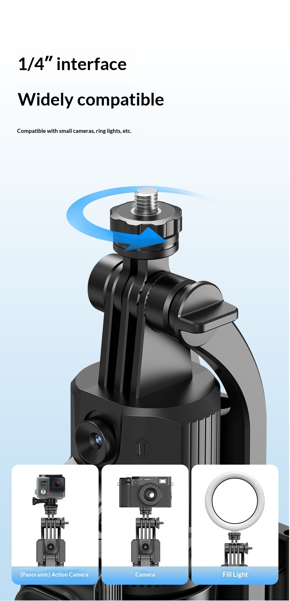 C17 Smartphone Selfie Stick Smart  Stabilized Extendable Gimbal With Full Auto Mode - Image 12