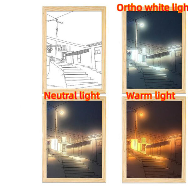 Illuminated Picture LED Decorative Light Painting Bedside Picture Style Creative Modern Simulate Sunshine Drawing Night Light Gift - Image 95