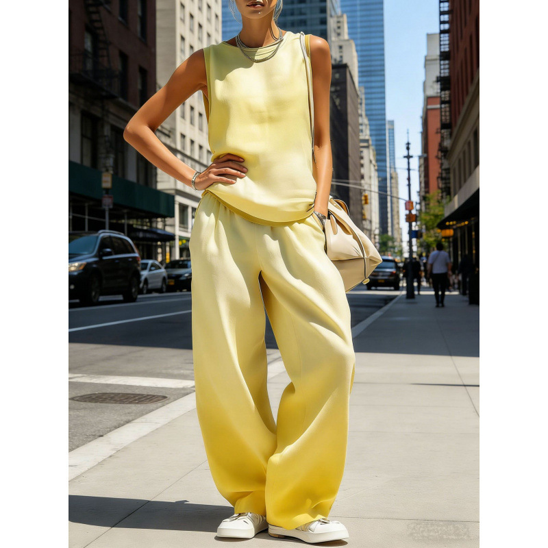 Womens Sleeveless Top And Pants Two-piece Set - Image 5
