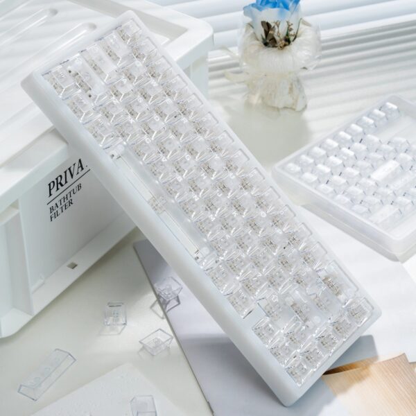 PC Frosted Translucent White Keycap With Light-transmitting Mechanical Magnetic Compatibility - Image 4