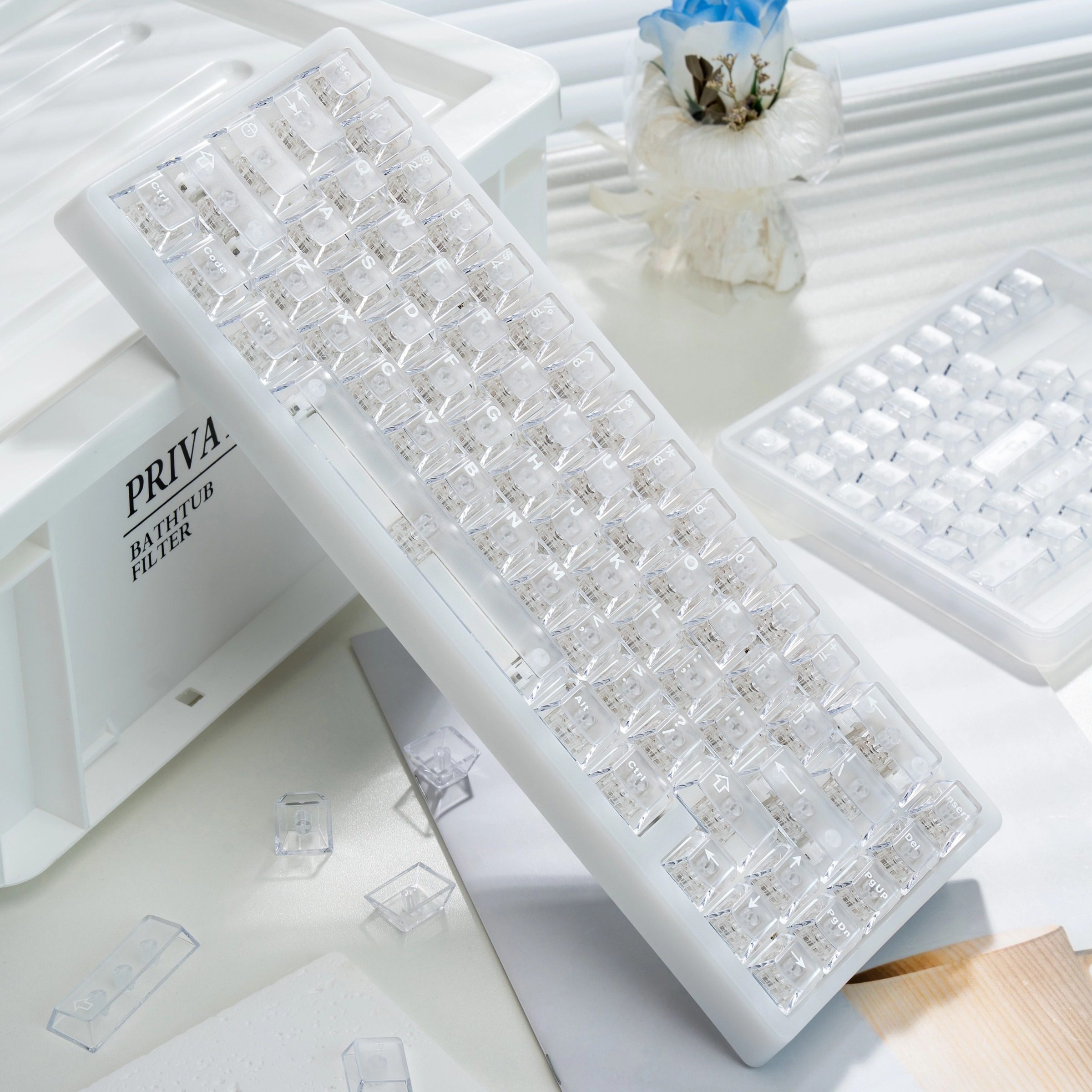 PC Frosted Translucent White Keycap With Light-transmitting Mechanical Magnetic Compatibility - Image 4