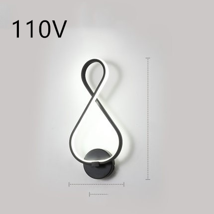 led wall lamp nordic minimalist bedroom bedside lamp - Image 21