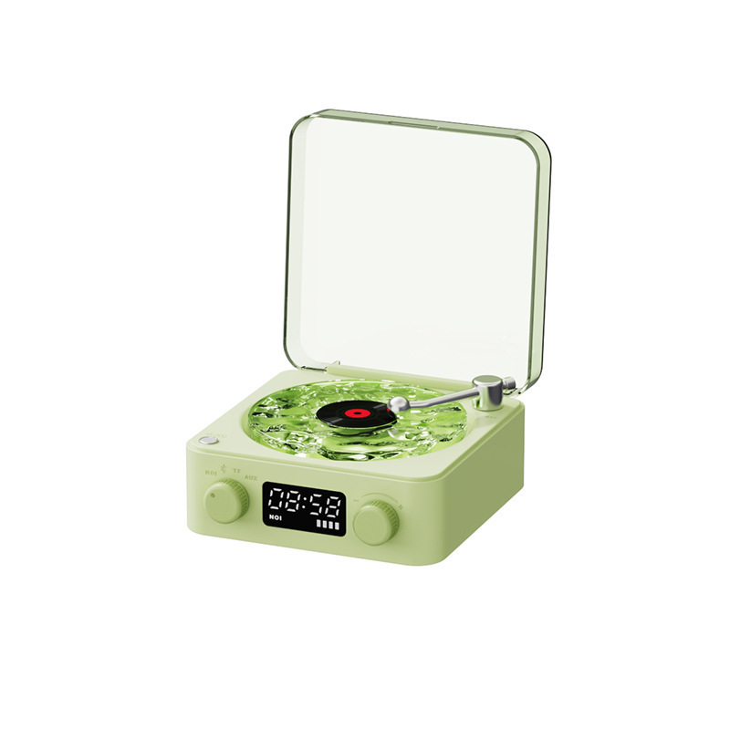 Retro Turntable Speaker Wireless Bluetooth-compatible 5.0 Vinyl Record Player Stereo Sound With White Noise RGB Projection Lamp Effect - Image 28