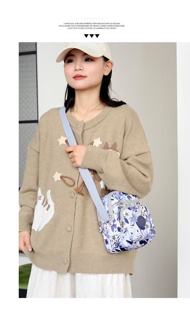 Lightweight Multi-Layer Oxford Cloth Crossbody Fashionable Small Square Bag - Image 18