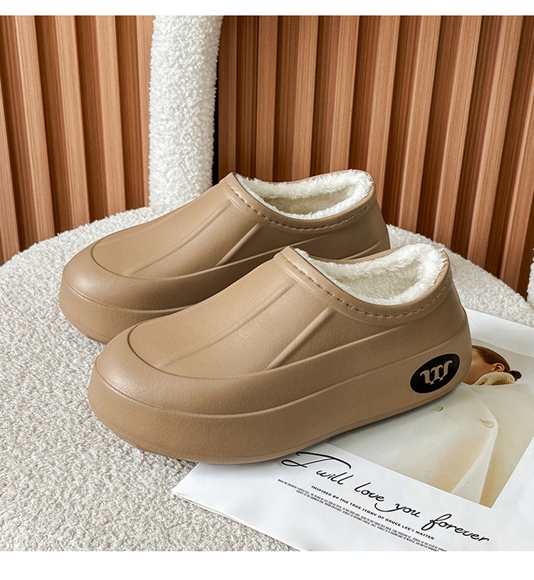 Envelope-style Warm Waterproof And Oil-resistant Slip-on Shoes - Image 14