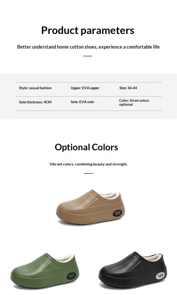 Envelope-style Warm Waterproof And Oil-resistant Slip-on Shoes