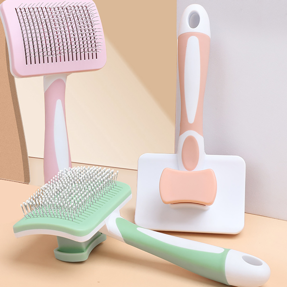 Self Cleaning Slicker Brush For Dogs, Cats Pets-One Click Cleaning Function-Gentle Effective Cat, Pet Dog Hair Remover-Dog Grooming Accessories For Small, Medium Large Dogs - Image 4