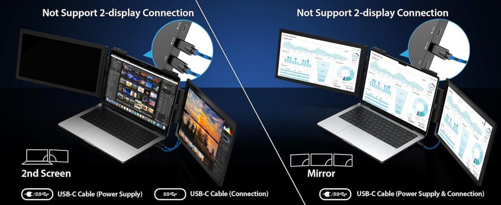 14-inch Dual-Screen Portable Monitor Laptop Expansion Screen