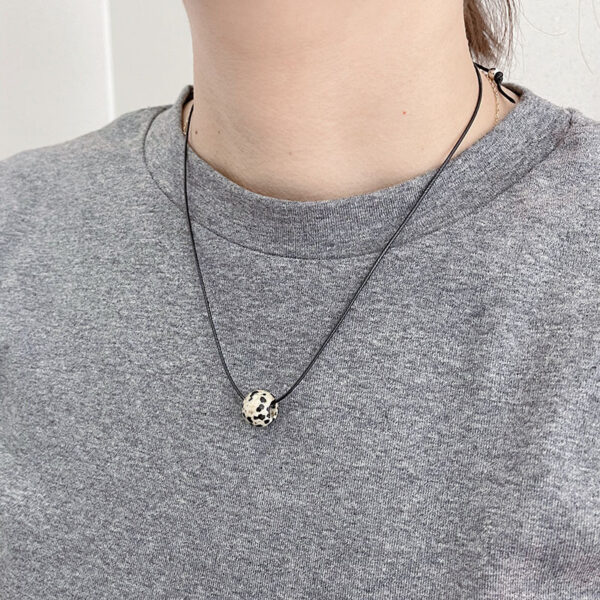 Agate Black Rope Necklace For Women - Image 13