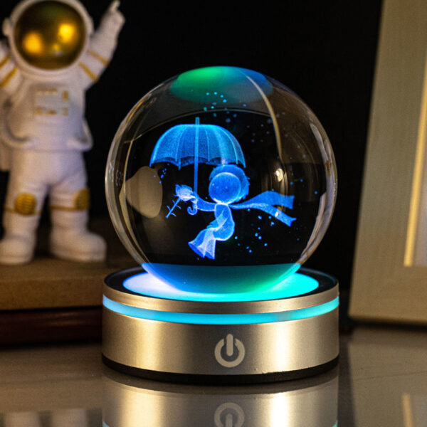 Creative 3D Inner Carving Luminous Crystal Ball Colorful Gradient Small Night Lamp Home Decorations Gifts Selection - Image 21
