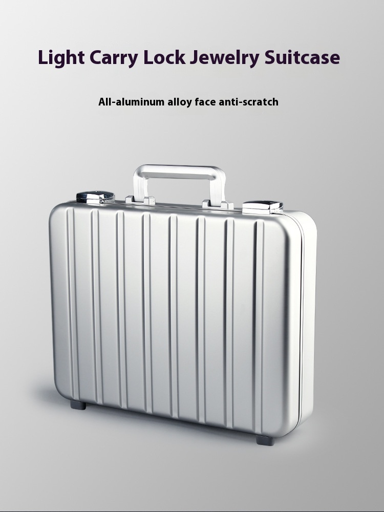 Portable Handheld Aluminum Alloy Jewelry Box