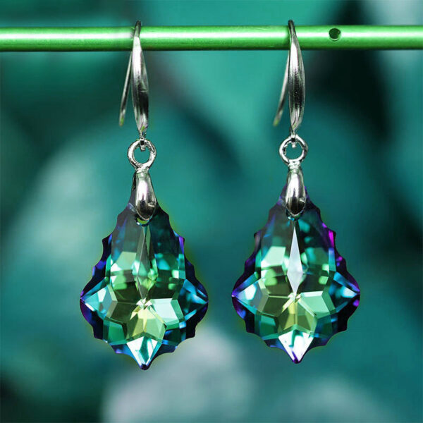 Women's S925 Silver Needle Colorful Crystal Earrings - Image 6