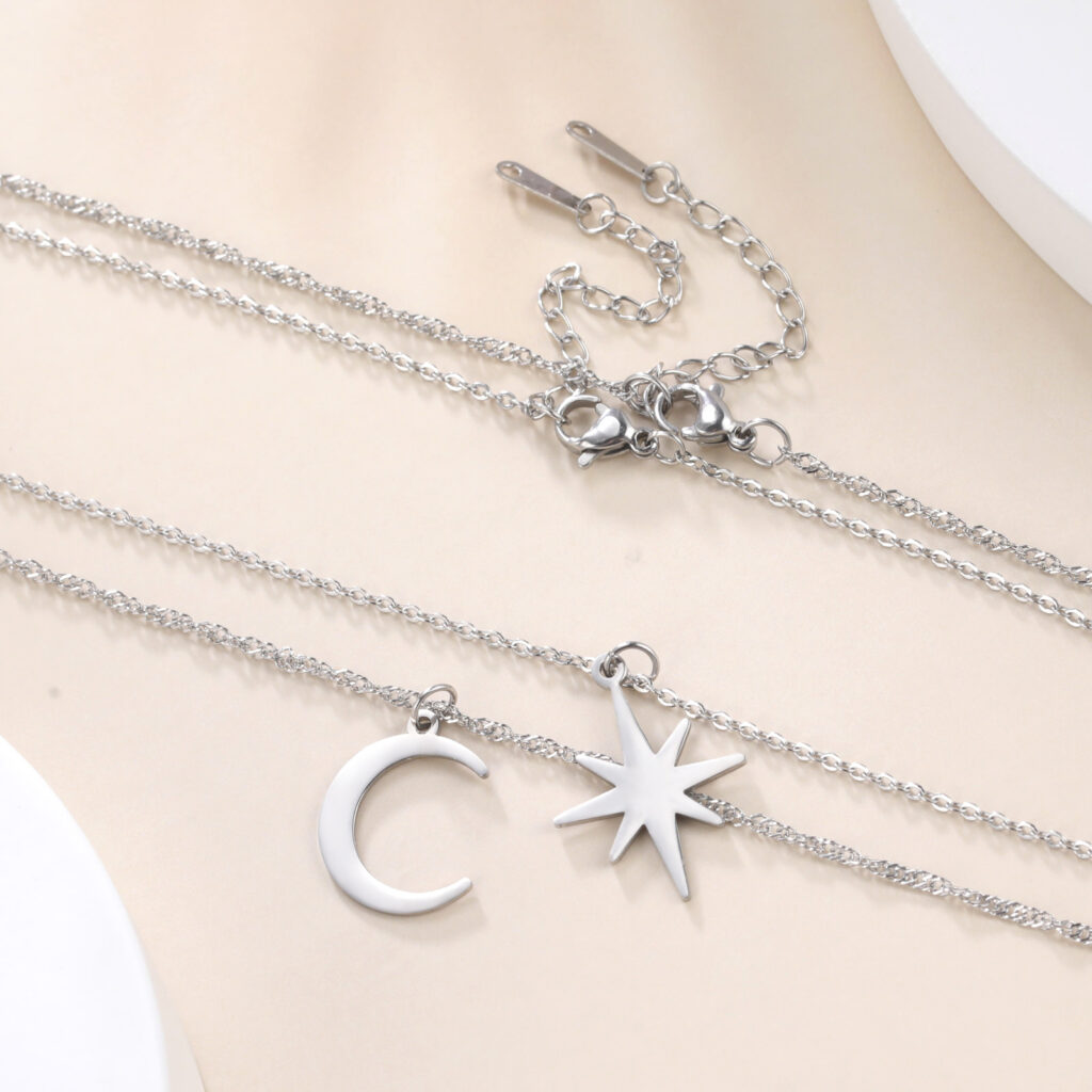 Japan-Korea Style Trendy Titanium Steel Cutout Fashionable Minimalist Clavicle Chain