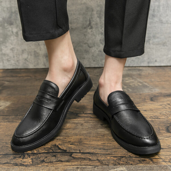 Retro Slip-on Round-toe British Loafers - Image 7