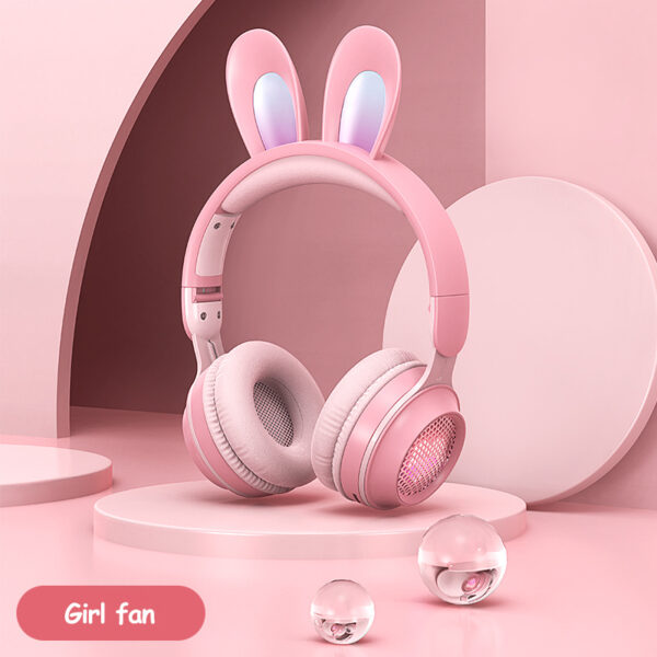 Rabbit Ear Headphones Wireless Luminous Extendable Wheat Headphones - Image 26