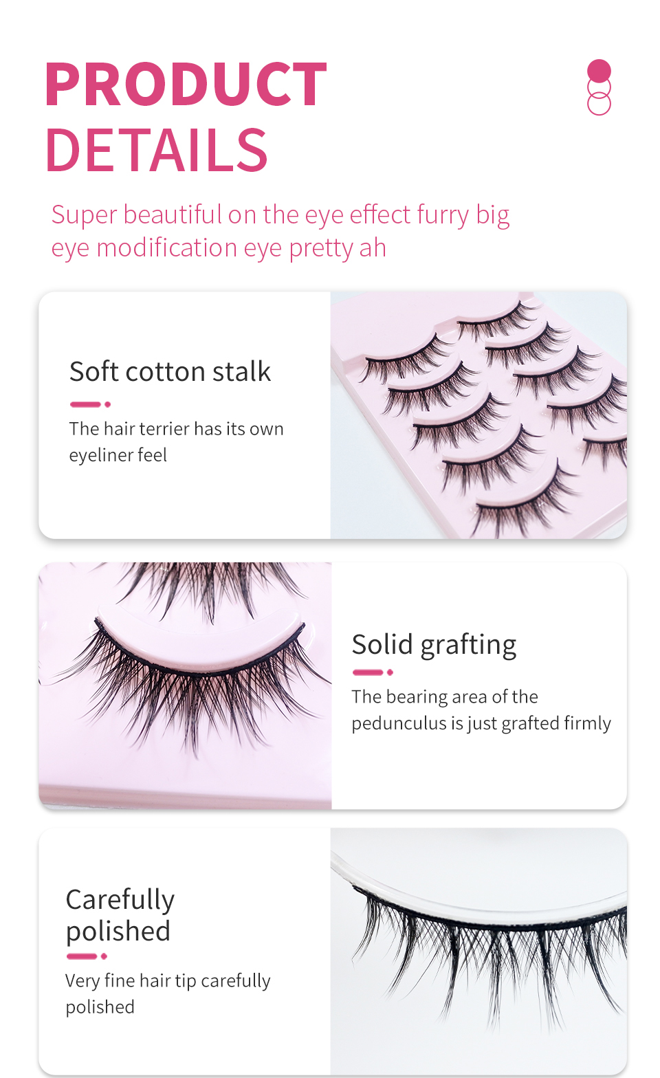 5 Pairs Manga Lashes New Arrival Anime Cosplay Natural Wispy  Korean Makeup Artificial False Eyelashes - Image 15