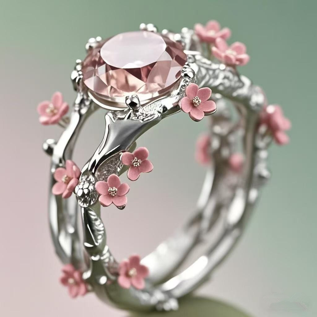 Hot Sale  Style Flower Ring, Fashion Personalized Ins Style Ladies Finger Ring - Image 6